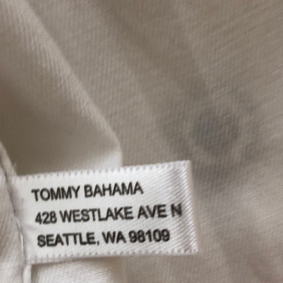 Men's Tommy Bahama White Lyocell/Cotton Shirt - Picture 8 of 16